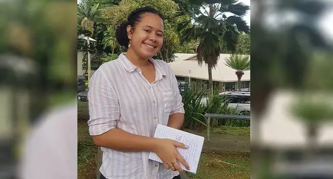 Racheal Saglaire outside the University of the South Pacific in Suva on June 29, 2022. Photo: Jone Salusalu