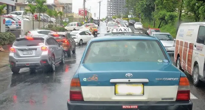 Traffic along Flagstaff in Suva. Photo: Ronald Kumar