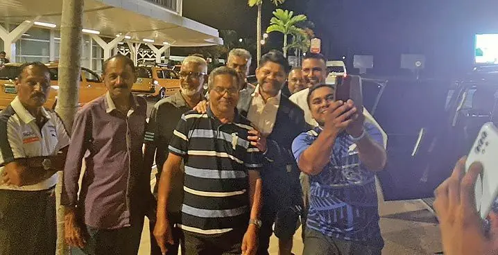 Former Attorney General Aiyaz Sayed-Khaiyum arrives in the country.