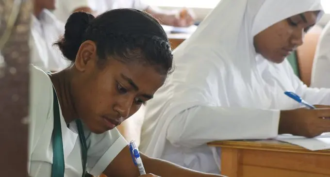 Suva Muslim College year 12 student, during their Year 12 Exam. Photo: Ronald Kumar 