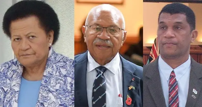 Suspended SODELPA MPs (from top) Adi Litia Qionibaravi, Sitiveni Rabuka, and Aseri Radrodro.