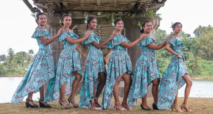 The 2018 Vodafone Tebara Carnival contestants vying for the crown (from left) Sereima Vautoni, Natasha Nikita Lal, Neha Namrata Sharma, Laisani Silaitoga Ravoka, Kavita Mishra, and Mereani Kotocakau. Photo: Ravneel Maharaj