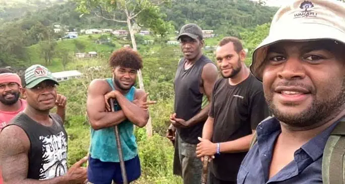 Apisai Moce (right) recently completed his studies from the University of New England, in Armidale, Australia,