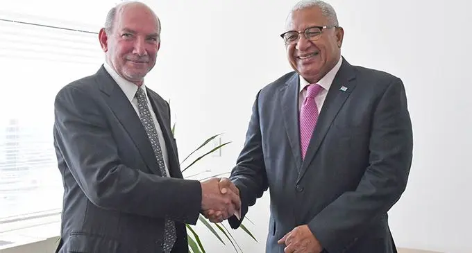PM Bainimarama with UN SG's Special Envoy for the 2019 UN Climate Summit... copy