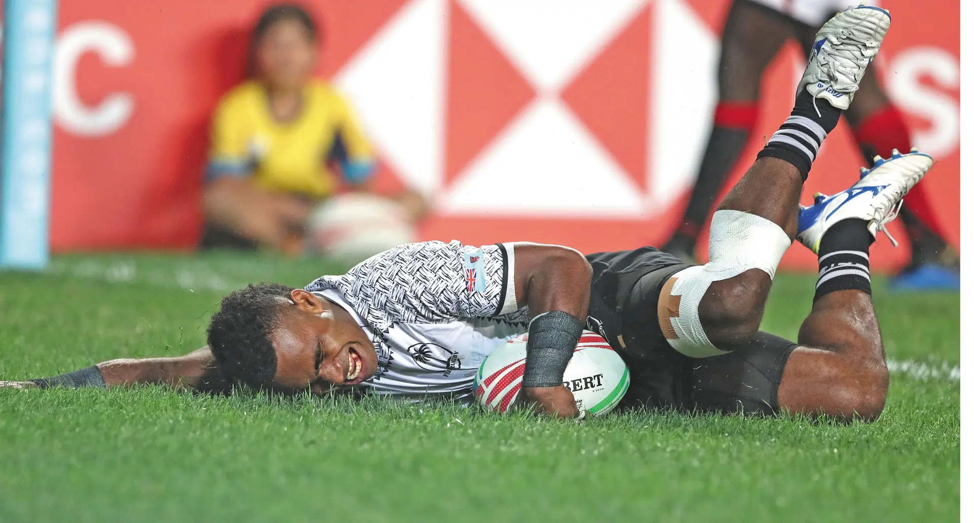 Fiji Airways Fijian 7s halfback Jerry Tuwai scores a try against Kenya in last year’s Hong Kong Sevens tournament. Tuwai is the current World Rugby Sevens Player of the Year. He was a member of the 2016 Olympic Games gold medal winning team, three-time World Sevens Series winner and the first player to win the Hong Kong Sevens title for five-years-in-a-row. Photo: World Rugby