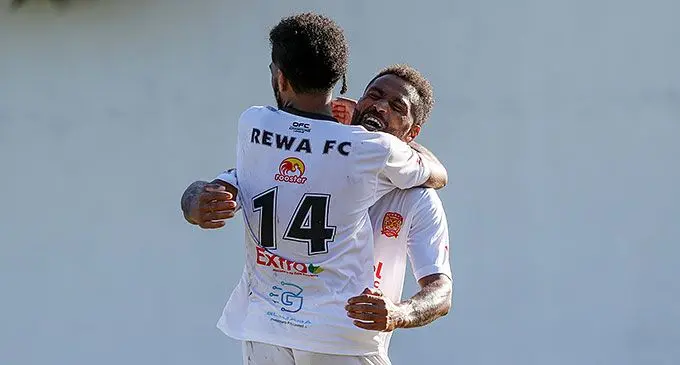 Rewa football players celebrate their win in the OFC Champions League in Paea, Tahiti, on May 15, 2024. Photo: OFC Media   