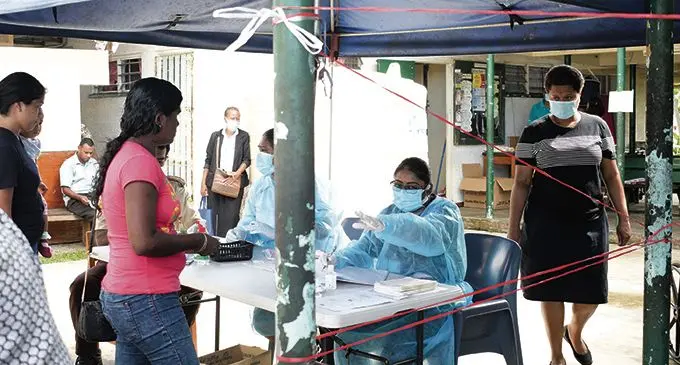The screening clinic outside the Raiwaqa Health Centre. Photo: Ronald Kumar