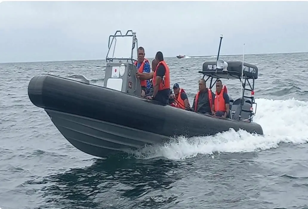 Republic of Fiji Navy personnel during the search efforts for the nine missing fishermen.