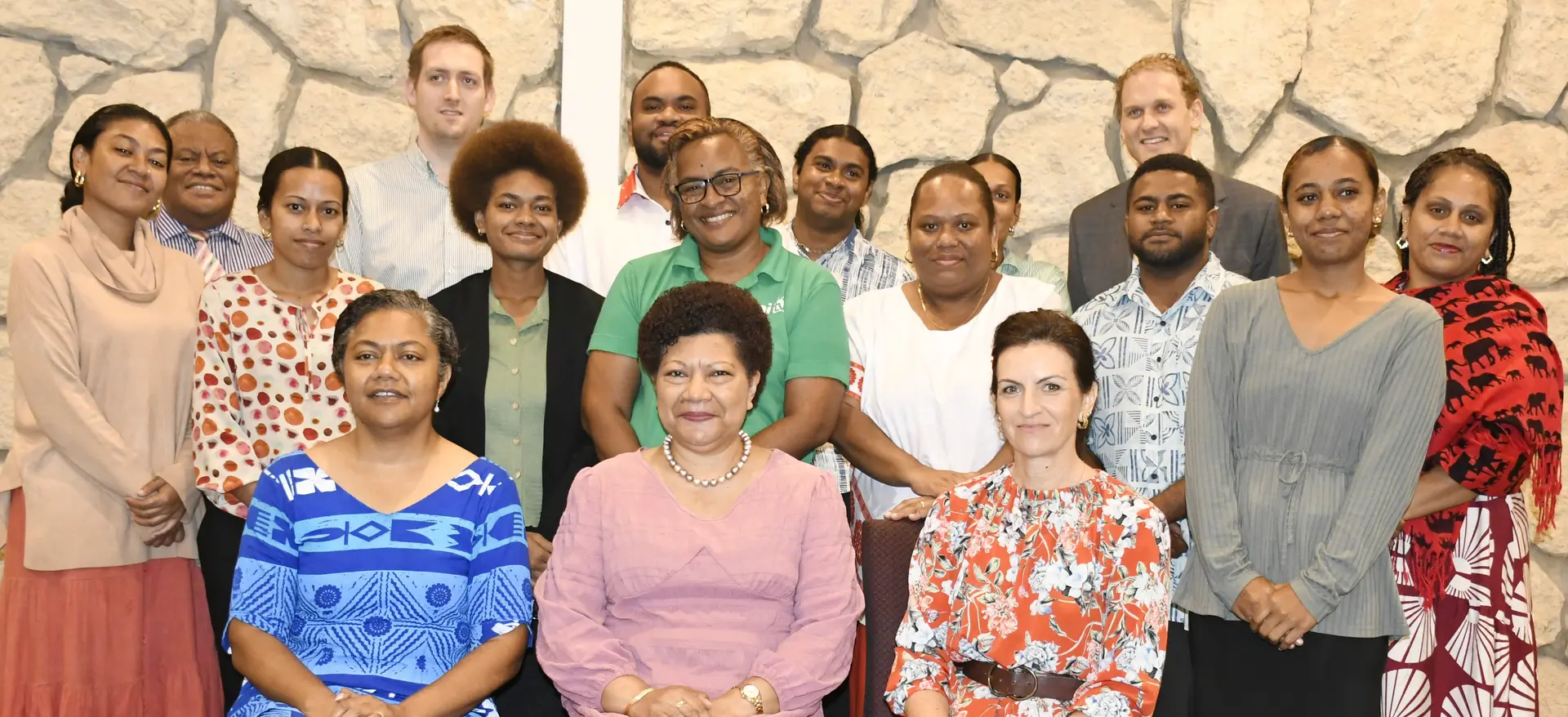 Fiji media personnel with Australian Associated Press facilitators and Ministry of Information Permanent Secretary Eseta Nadakuitavuki in Suva today.