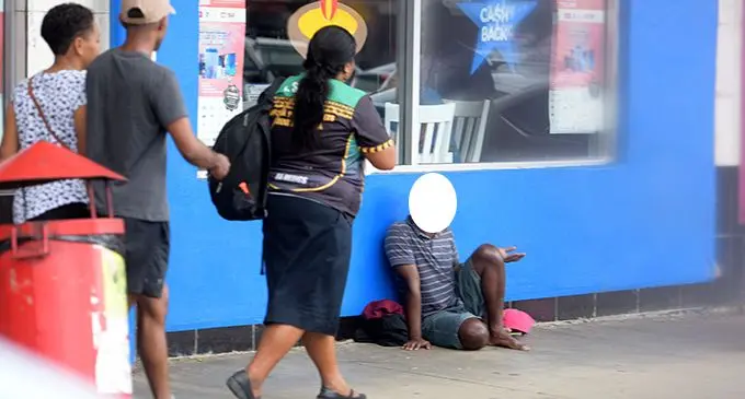 A beggar at a street in Suva City.  File Photo