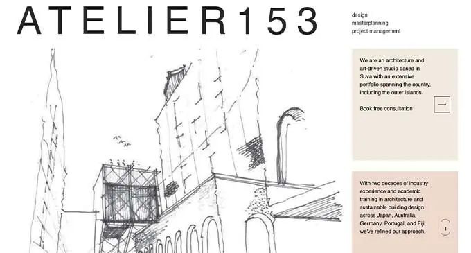Loma Mataika’s website for her architectural design agency.