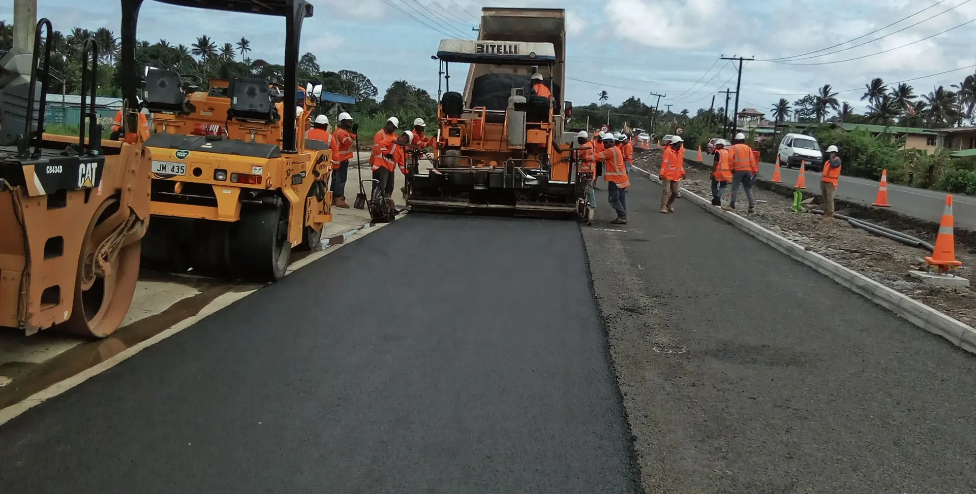 Road works in progress on the four-lane project between the Rewa Bridge and Nine-Miles. Photo: Fiji Roads Authority