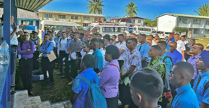 The recruitment drive was carried out at the Labasa Police Station compound on July 10, 2023. Photo: Police Media Cell