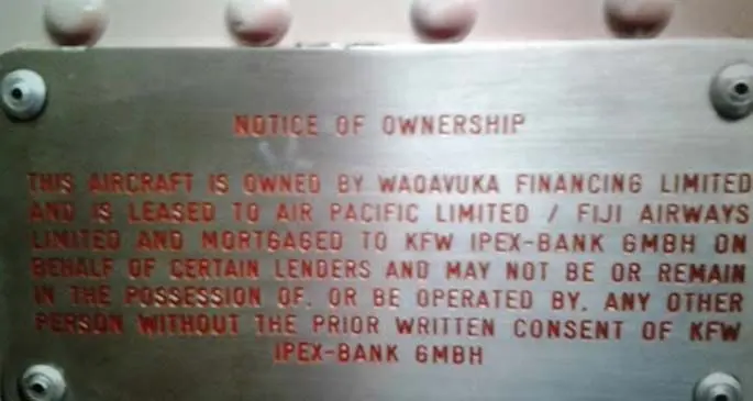 Waqavuka Financing Limited proof of ownership.