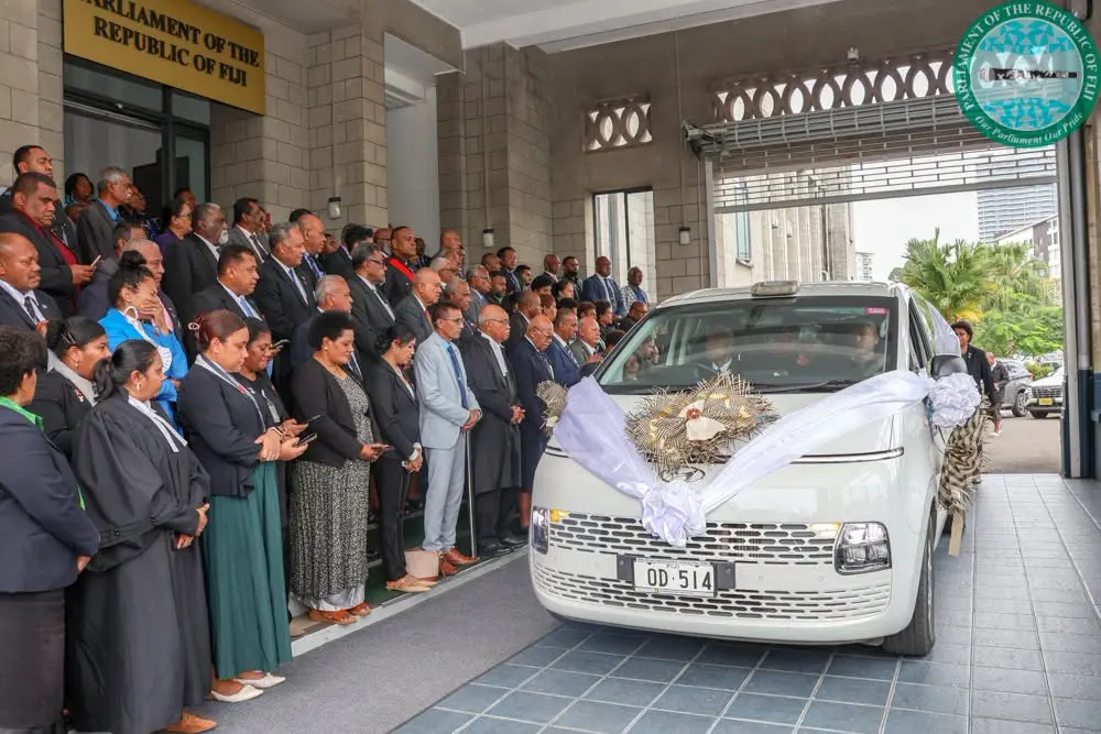 Members of Parliament and parliamentary staff stood in silence to pay their respects to their fellow parliamentarian and public servant.