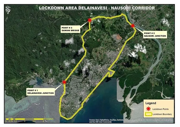 The Suva lockdown area.