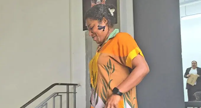 Prosecution witness and Fiji Sun investigative journalist Iva mere Nataro at the Suva Magistrate's Court on February 3, 2025.
