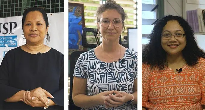 (From L-R)  Dr Hilda Waqa-Sakiti, Dr Amanda Ford, and Dr Buriata Tofinga.