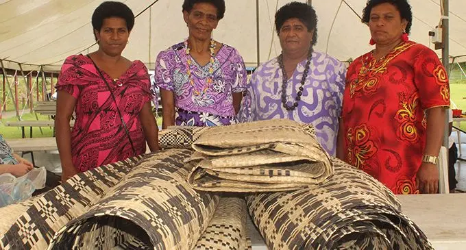 From left: Tirisa Maibau, Alisi Tokalaudrodro, Susana Sailosi and Sainiana  Talenalagilagi during day one of the Lomaiviti week at the Furnival Park in Toorak. Photo: Simione Haravanua