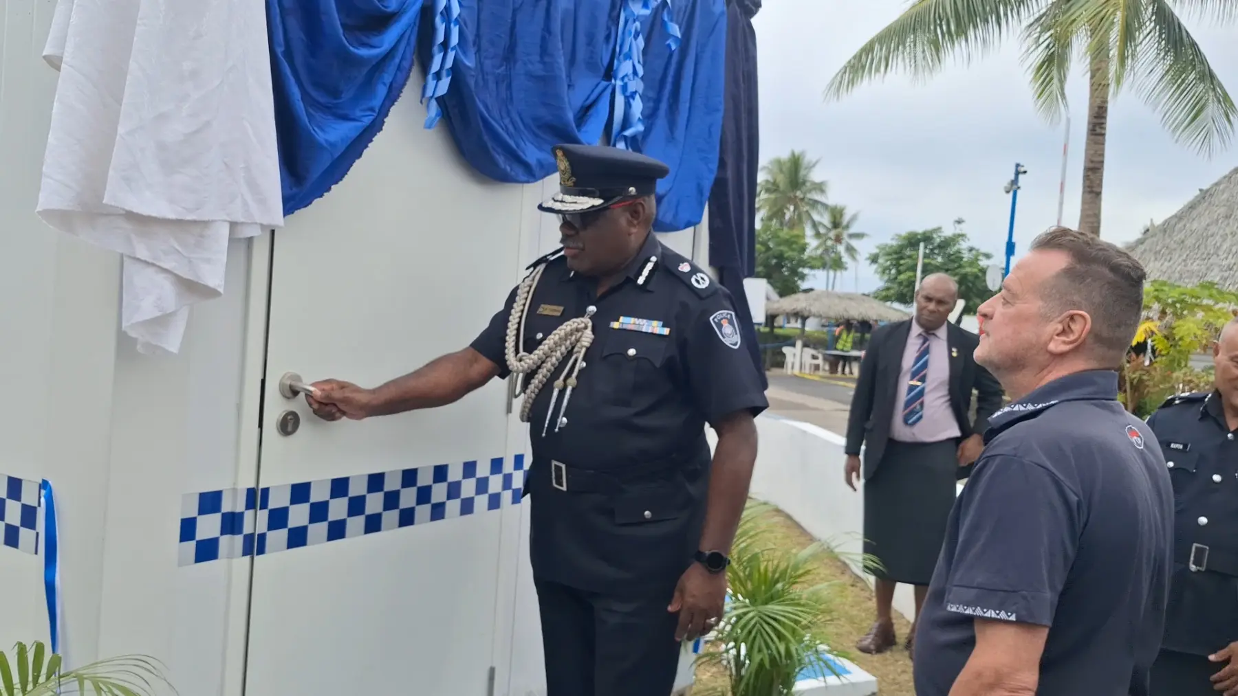 Police Commissioner Rusiate Tudravu at the official opening of the new Fiji Police Border Post at Port Denarau Marina. Photo: Katherine Naidu.