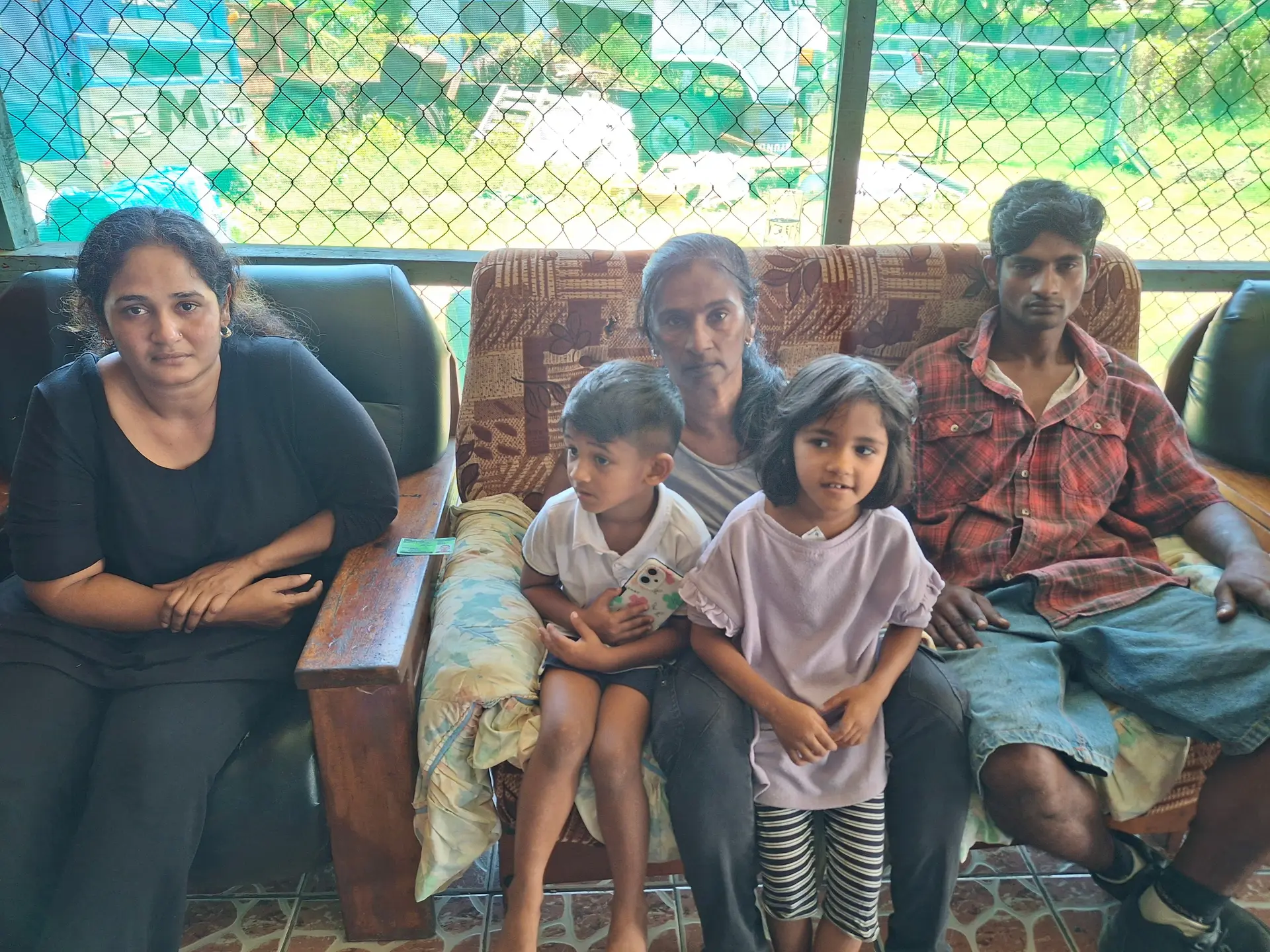 From left: Shenaz Shazia Khan, Ashiana Begum with her two grandchildren, and her son, Arsad Khan at Velovelo Lautoka.