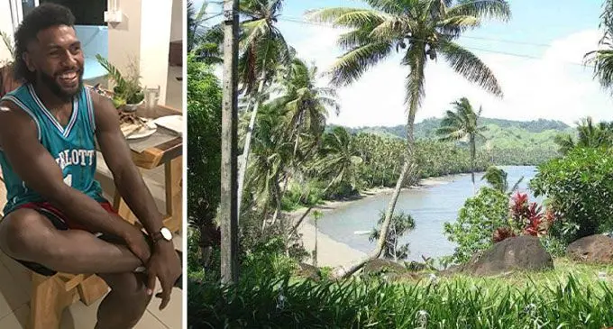 International rugby player, Frank Lomani, says the best barbecue in Nadi is made at Sailor’s Beach, Wailoaloa. Photo: Frederica Elbourne. Inset: Part of the view at Nukubalavu, Savusavu.