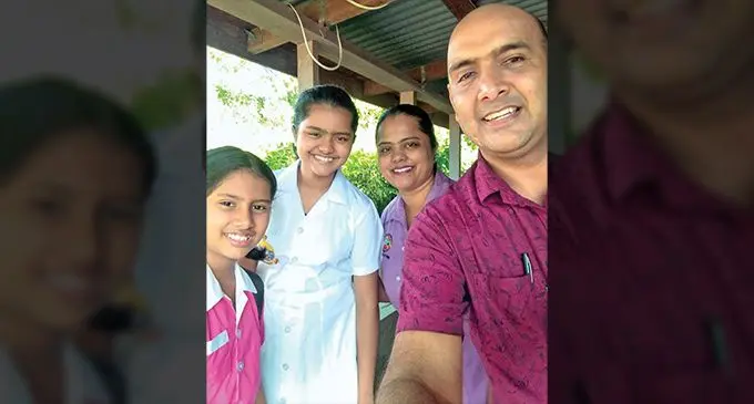 From left: Evelyn Ishita, Merilyn Nishitha, Manju Dutt and Navitesh Dutt. Photo: Waisea Nasokia