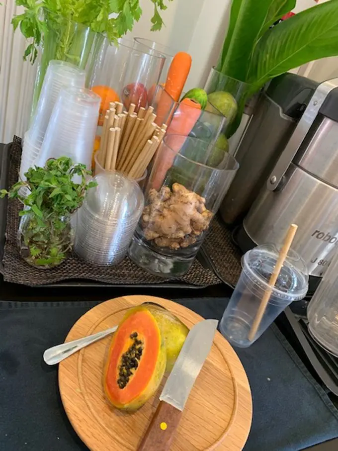 Healthy options for morning walkers.