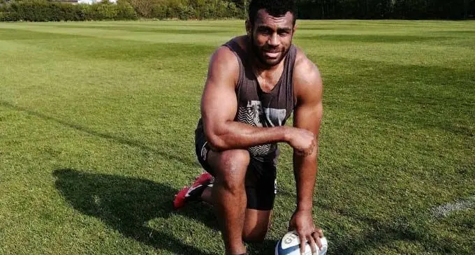 Former Fiji rugby rep Nemani Nagusa outside his home in Newcastle London, on May 15, 2020
