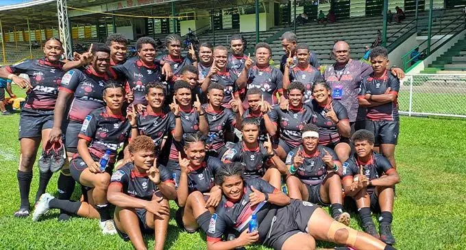 Navosa women’s rugby team at Prince Charles Park, Nadi, on March 25, 2023. Photo: Waisea Nasokia 