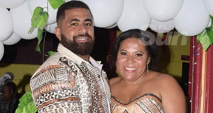 New Year’s Eve couple Wilson Mataki and Catherine Mataki during their wedding reception in Suva on December 31, 2019. Photo: Ronald Kumar