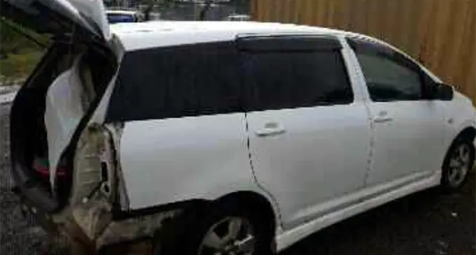 A white Toyota Wish which was stolen from Pritam Singh Road in Tovata early yesterday