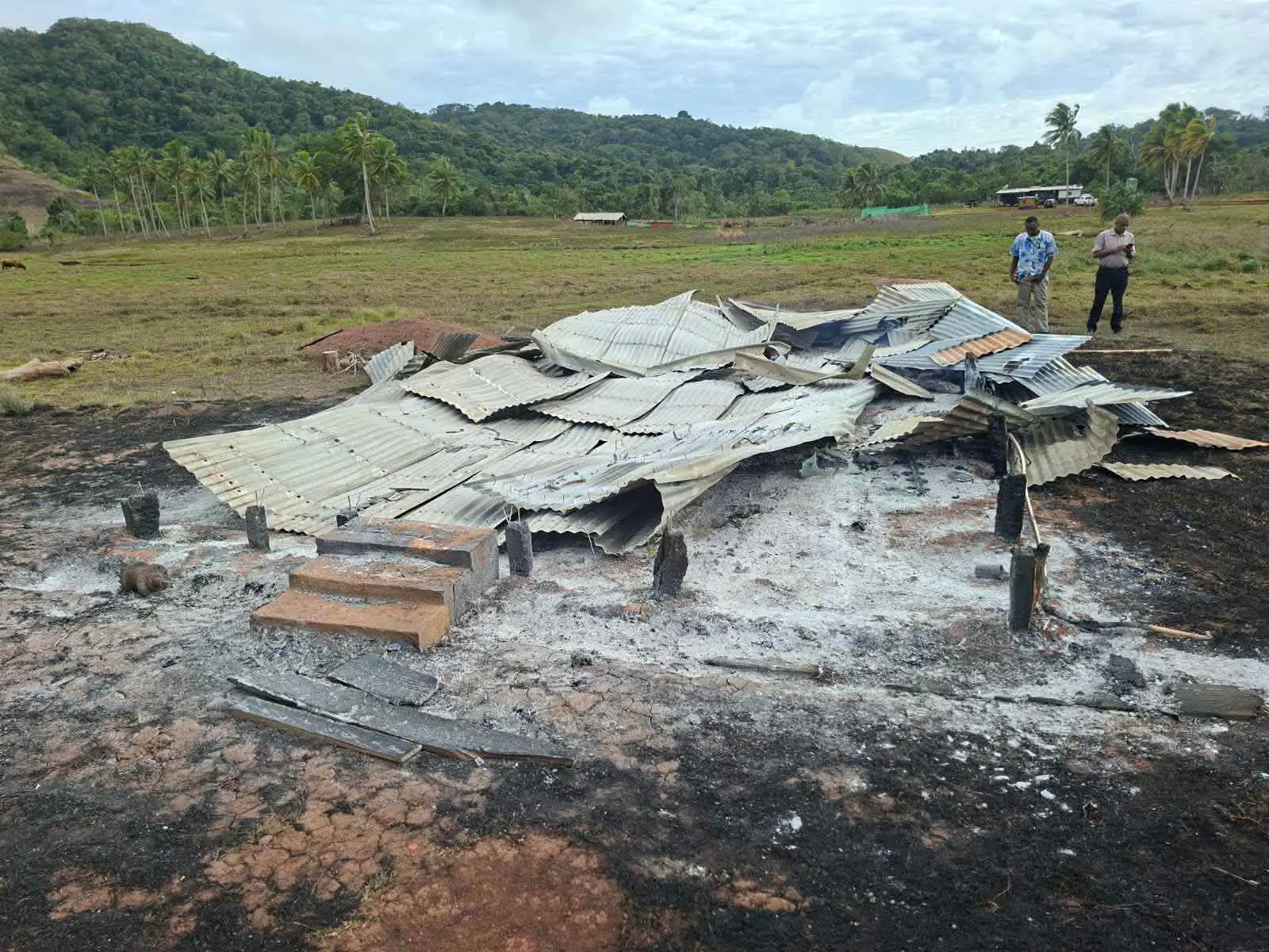 A house was destroyed by fire at Korotulotulo, Seaqaqa, on September 23, 2026. Photo: Supplied