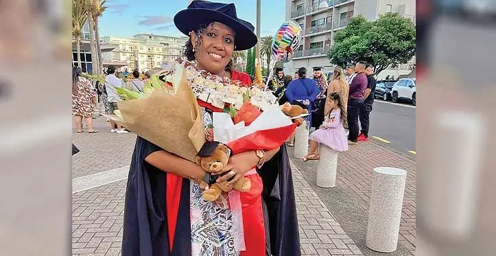 Graduate from Auckland University of Technology in New Zealand Kesaia Tawa Nawaqaliva.