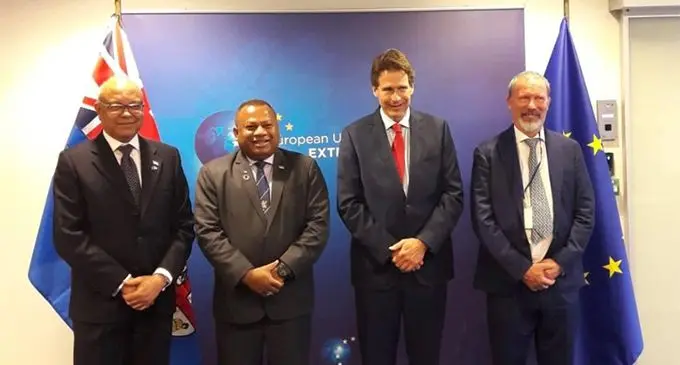 The European Union (EU) and Fiji held their fourth High Level Political Dialogue under article 8 of the Africa, Caribbean and Pacific Group of States (ACP) - EU Partnership (Cotonou) Agreement in Brussels, Belgium, on 20 May 2019 under the co-chairmanship of Foreign Minister Inia Seruiratu and EEAS Managing Director for Asia and the Pacific, Gunnar Wiegand.  