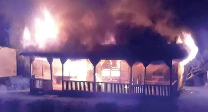 Vidya Wati and husband Janendra Prasad 's three bedroom house on fire 