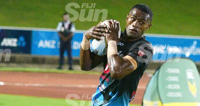 Fijian Prime Minister’s XIII full-back Josua Waqavesi takes a high ball against Australia Prime Minister’s XIII at the ANZ Stadium, Suva on October 11, 2019. Photo: Ronald Kumar