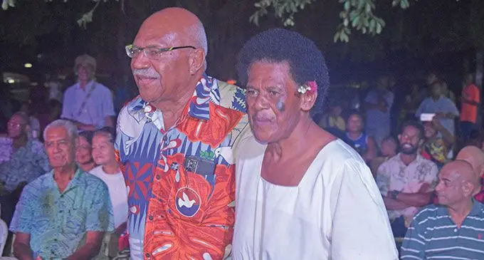 The Peoples Alliance Party Leader Sitiveni Rabuka during the party’s festival rally on June 18,2022 at the Nair Dais in Nadi Photo. Salote Qalubau