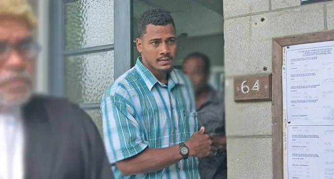 Naitasiri Under-19 rugby lock Keresi Maya outside the High Court in Suva on November 3, 2020.  Photo: Ashna Kumar.