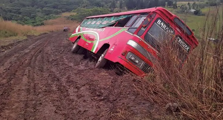 Damage to buses in the North has been blamed on poor road conditions. Photo: Sampras Anand.