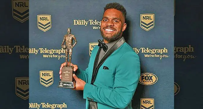 Dally M Rookie of the Year Sunia Turuva. Photo: Mark Evans/AAP PHOTOS
