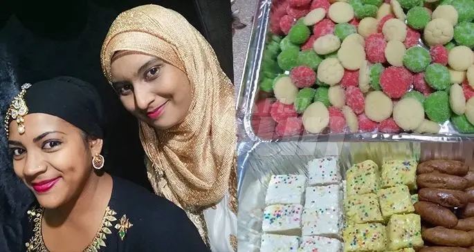 From left: Nadia Abdul (aka Shayal Prasad) and Ramiza Rahman. INSET: Sweet delicacies served during Diwali. Photo: Shreeya Verma