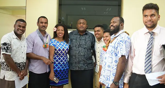 Fourth from left, Youth President Jope Kuruisavou with SODELPA Youths during Young SODELPA AGM on April 30, 2019.  Photo: Ronald Kumar