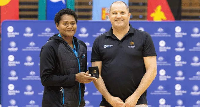 Alisi Naqiri with her MVP award.
