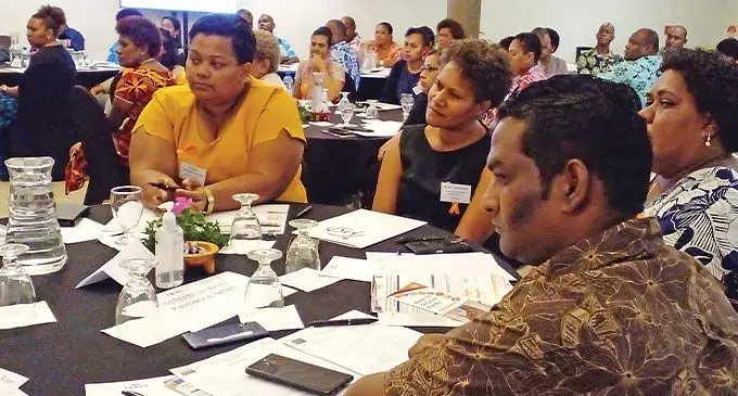 Participants of the Western interagency response to gender based violence workshop at the Tanoa Waterfront Hotel in Lautoka on December 1, 2022. Photo: Salote Qalubau