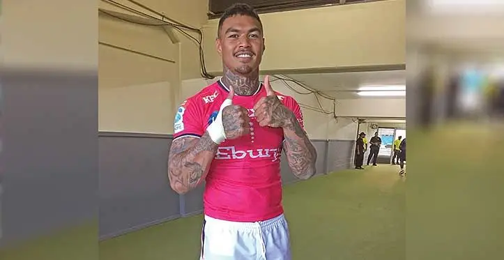 Monty Ioane at the HFC Bank Stadium, Suva, on April 1, 2023. Photo: Ioane Asioli