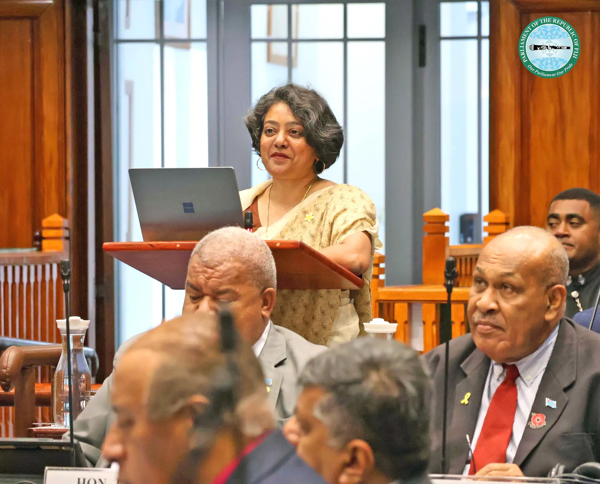 Minister for Women, Children and Social Protection, Sashi Kiran in Parliament.