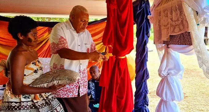 Prime Minister Voreqe Bainimarama commissions the grid extension electrification and house wiring project at Valoca Settlement  in Dreketi on September 12, 2022. Photo: Sampras Anand