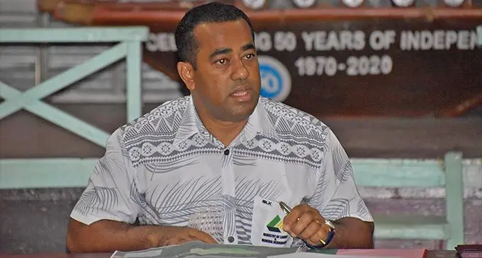 Minister for Lands and Mineral Resources, Filimoni Vosarogo.
