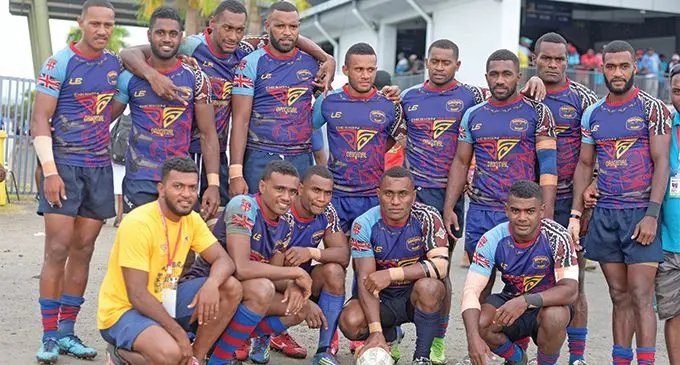 Tabadamu Blue during the 43rd Fiji Bitter Marist 7s at the ANZ Stadium, Suva on March 23, 2019 . Photo: Ronald Kumar